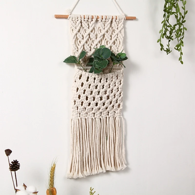 Macrame Wall Hanging Magazine Storage Organizer Cotton Rope Woven Flower Pocket
Macrame Wall Hanging Magazine Storage Organizer Cotton Rope Woven Flower Pocket