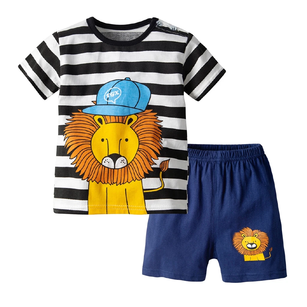 Summer Kids Boy Short-sleeved Cotton Clothes Set Baby Cartoon Animal Suits Children Clothes
Summer Kids Boy Short-sleeved Cotton Clothes Set Baby Cartoon Animal Suits Children Clothes