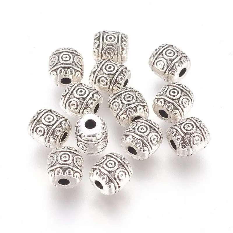 50pcs 6mm Barrel Alloy Beads Loose Spacer Bead Zinc Alloy Tibetan Style for Jewelry Making DIY Bracelet Necklace hole: 1.6mm
50pcs 6mm Barrel Alloy Beads Loose Spacer Bead Zinc Alloy Tibetan Style for Jewelry Making DIY Bracelet Necklace hole: 1.6mm