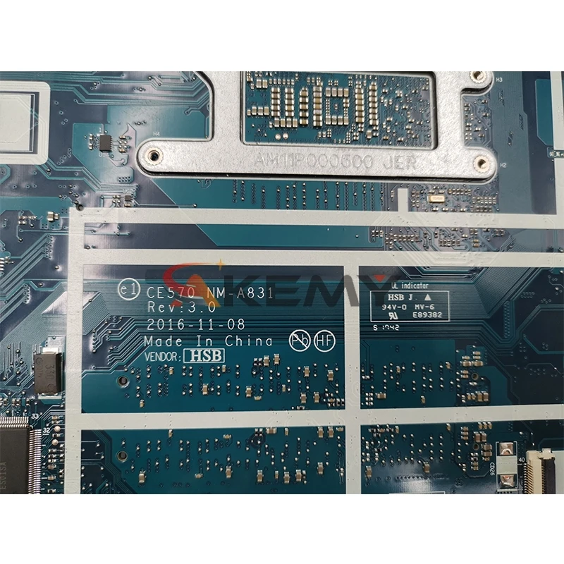 Akemy NM-A831 Motherboard For Lenovo Thinkpad E570 E570C CE570 NM-A831 Laotop Mainboard with 3865U CPU
Akemy NM-A831 Motherboard For Lenovo Thinkpad E570 E570C CE570 NM-A831 Laotop Mainboard with 3865U CPU