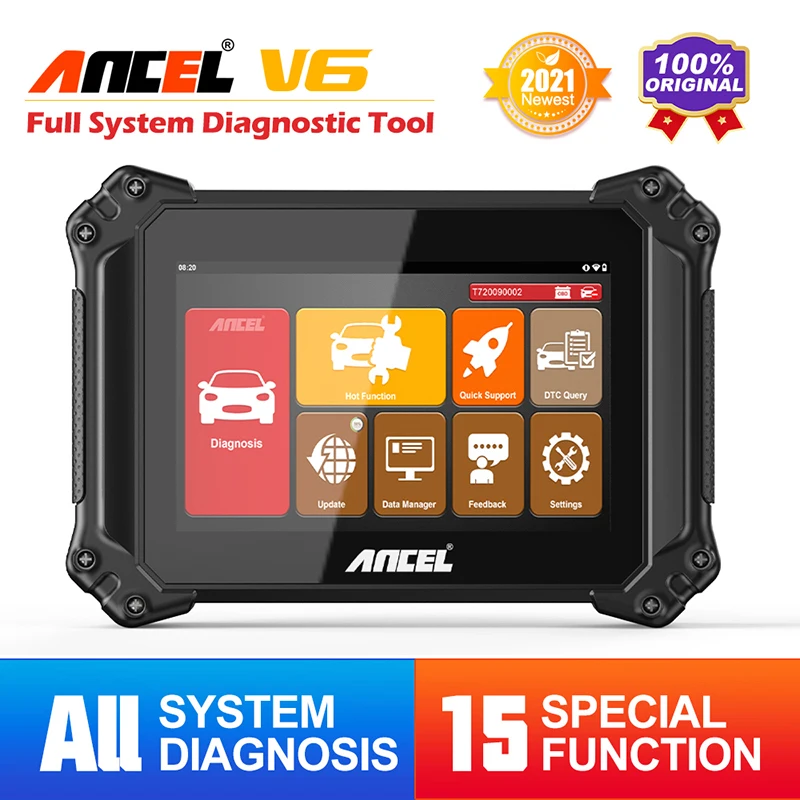 ANCEL V6 OBDII Code Reader All System Scanner 15 Special Functions ABS EPB Oil Reset TPMS Immo Keys DPF OBD2 Diagnostic Tool
ANCEL V6 OBDII Code Reader All System Scanner 15 Special Functions ABS EPB Oil Reset TPMS Immo Keys DPF OBD2 Diagnostic Tool