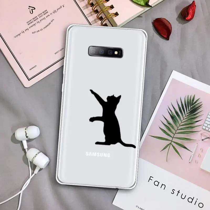 Black cat cute animal aesthetics Phone Case Transparent For Samsung Galaxy S A 5 7 8 9 2015 20 edge plus 10 e lite 2019
Black cat cute animal aesthetics Phone Case Transparent For Samsung Galaxy S A 5 7 8 9 2015 20 edge plus 10 e lite 2019