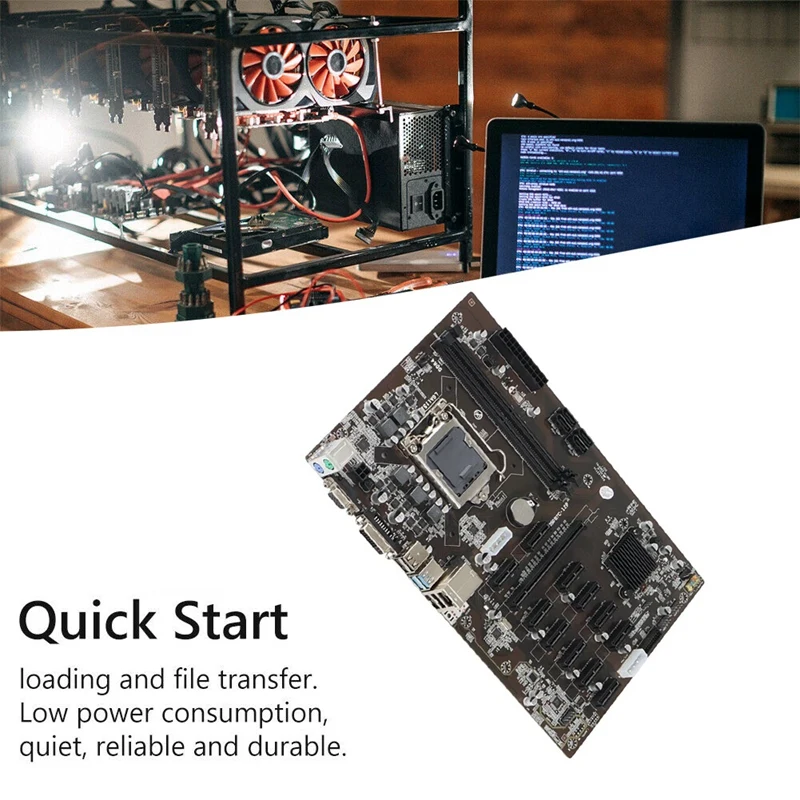 Материнская плата B250 BTC для майнинга 12 PCIE слоты графических карт LGA 1151 2XDDR4 16 Гб ОЗУ