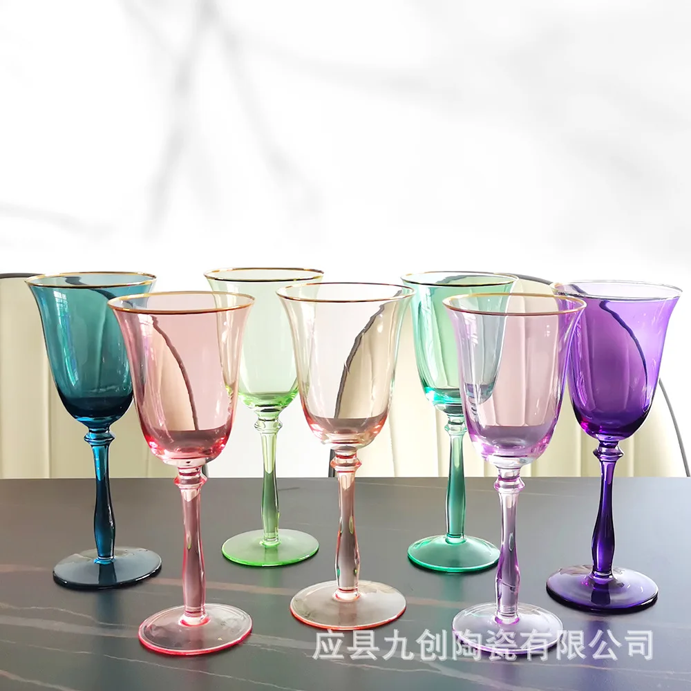 Stained glass red wine glass Champagne Cup Baijiu cup, color Phnom Penh home drinking water cup, fruit juice cup, beverage cup
Stained glass red wine glass Champagne Cup Baijiu cup, color Phnom Penh home drinking water cup, fruit juice cup, beverage cup