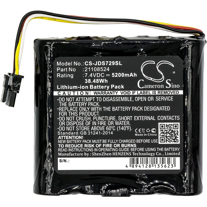 Cameron Sino 21108524 Battery for JDSU 21129596 000 21100729 000 WiFi Advisor Wireless LAN Analyzer 5200mAh / 38.48Wh
Cameron Sino 21108524 Battery for JDSU 21129596 000 21100729 000 WiFi Advisor Wireless LAN Analyzer 5200mAh / 38.48Wh