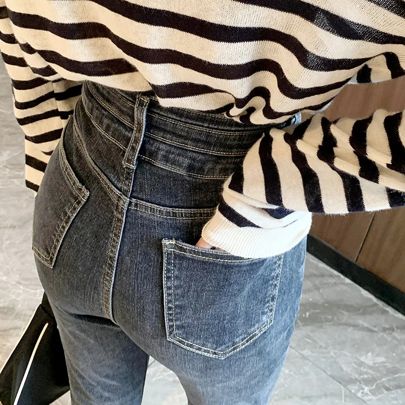 Autumn Women High Waist Thin Leggings Straight Jeans Lady Pencil Length Pants Female Jeansy Streetwear Skinny Cropped Trousers
Autumn Women High Waist Thin Leggings Straight Jeans Lady Pencil Length Pants Female Jeansy Streetwear Skinny Cropped Trousers
