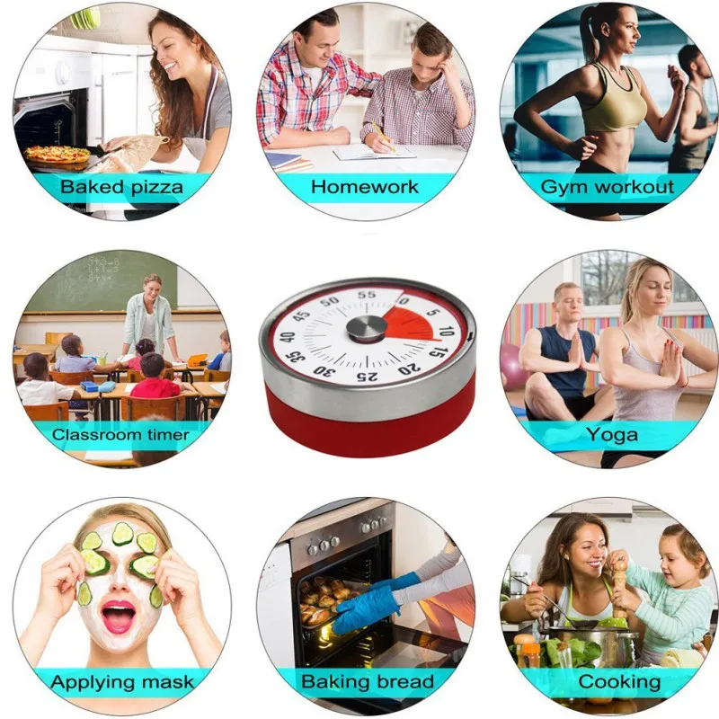 ZL Kitchen Timer, Chef Cooking Timer With Alarm Alarm, No Battery Required, 100% Mechanical-countdown Reminder With Magnetic
ZL Kitchen Timer, Chef Cooking Timer With Alarm Alarm, No Battery Required, 100% Mechanical-countdown Reminder With Magnetic