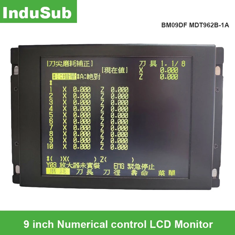BM09DF MDT962B 1A 9 дюймовый ЖК дисплей для монитора системы FANUC CNC|Контроллер с ЧПУ| |