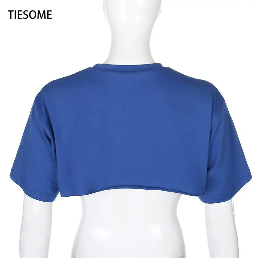 TIESOME 2020 Short Sleeve Letter Print Blue O-Neck Sexy T Shirt For Women Club High Street Clothing Female Tops Loose Tops Tee
TIESOME 2020 Short Sleeve Letter Print Blue O-Neck Sexy T Shirt For Women Club High Street Clothing Female Tops Loose Tops Tee
