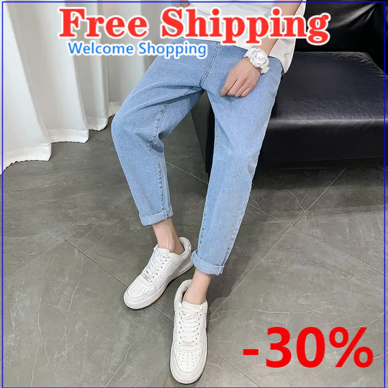 men's spring summer 2021 thin straight straight straight Korean HK version of the trend slim small foot casual pants BULE BLACK 
men's spring summer 2021 thin straight straight straight Korean HK version of the trend slim small foot casual pants BULE BLACK
