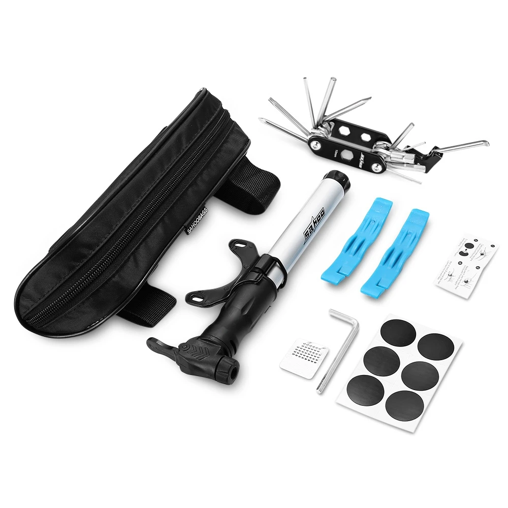 Portable Bicycle Repair Tool Set Mini Inflator Multi-function Tool Screwdriver Tire Patch Lever File Pry Bar Repair Repair Toolb
Portable Bicycle Repair Tool Set Mini Inflator Multi-function Tool Screwdriver Tire Patch Lever File Pry Bar Repair Repair Toolb