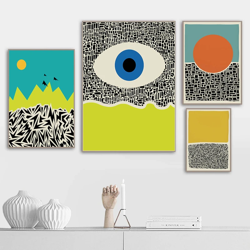 Abstract Colorful Eye Posters Geometric Eyes Sun Canvas Painting Nordic Wall Art Prints Pictures for Living room Home Decoration
Abstract Colorful Eye Posters Geometric Eyes Sun Canvas Painting Nordic Wall Art Prints Pictures for Living room Home Decoration