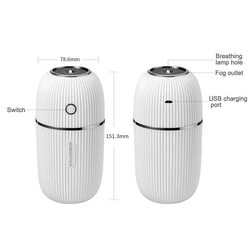 Home Portable LED Mini USB Night Light Humidifier 300mL Humidifier for Bedroom Car DQ-Drop
Home Portable LED Mini USB Night Light Humidifier 300mL Humidifier for Bedroom Car DQ-Drop