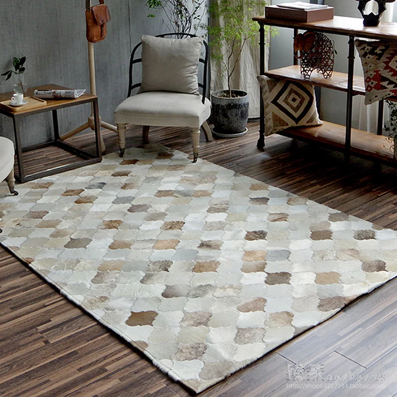 New European Style Luxurious Hand-Stitched Rug Living Room Bedroom Tea Table Big Carpets Geometric Pattern Custom Cowhide Carpet
New European Style Luxurious Hand-Stitched Rug Living Room Bedroom Tea Table Big Carpets Geometric Pattern Custom Cowhide Carpet