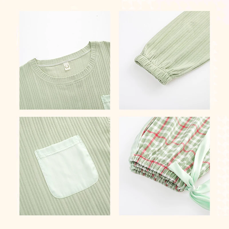 ATUENDO Spring Fashion Green Silk Pajamas Sets for Women 100% Cotton PJS Atoff Home Sleepwear Autumn Satin Soft Pure Nightwear
ATUENDO Spring Fashion Green Silk Pajamas Sets for Women 100% Cotton PJS Atoff Home Sleepwear Autumn Satin Soft Pure Nightwear