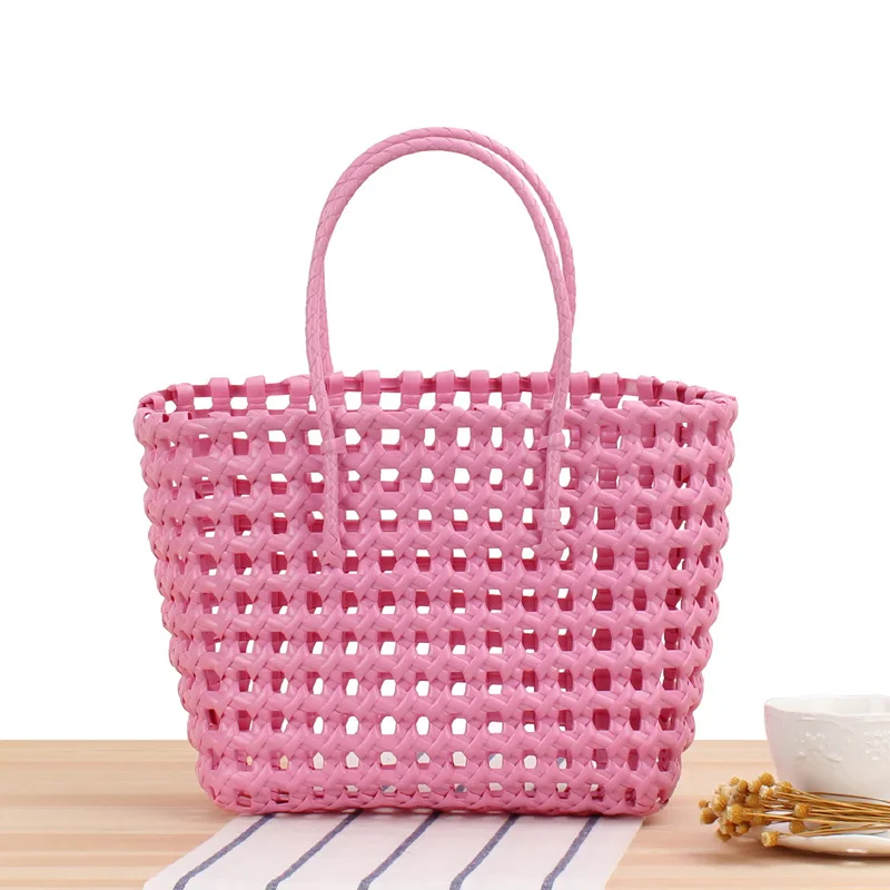 Hollow Handmade Plastic Women Handbag Candy Color High Capacity Woven Basket Bags For Women Summer Beach Women's Bag Big Shopper
Hollow Handmade Plastic Women Handbag Candy Color High Capacity Woven Basket Bags For Women Summer Beach Women's Bag Big Shopper