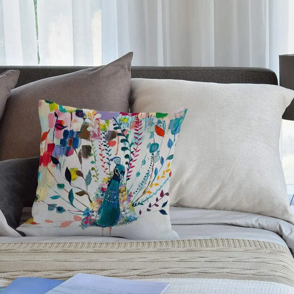 Watercolor Birds Peacock Elk Cotton Linen Decorative Throw Pillowcase Cushion Cover (Peacock) 18X18 Inches
Watercolor Birds Peacock Elk Cotton Linen Decorative Throw Pillowcase Cushion Cover (Peacock) 18X18 Inches