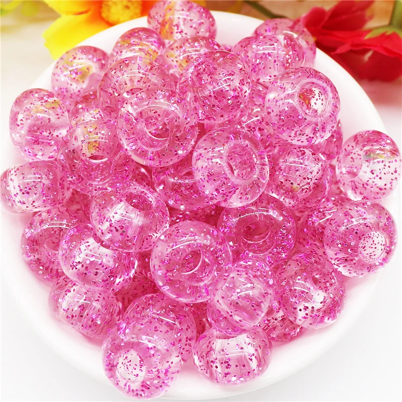 10Pcs Glitter Powder Resin Muranos Big Hole European Spacer Beads Slider Charms for DIY Crafts Necklace Bracelet Jewelry Making
10Pcs Glitter Powder Resin Muranos Big Hole European Spacer Beads Slider Charms for DIY Crafts Necklace Bracelet Jewelry Making