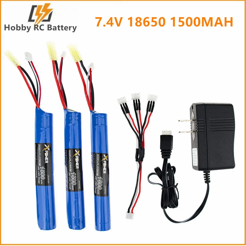 7 4 В 18650 1500 мАч 30C Lion Power с зарядным устройством X power RC Lipo аккумулятор для AKKU Mini Airsoft