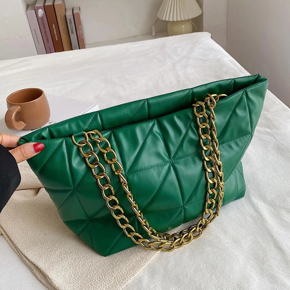Green Chain Underarm Bag PU Leather Shoulder Bags for Women 2021 Winter Simple Handbags and Purses Female Brand Totes
Green Chain Underarm Bag PU Leather Shoulder Bags for Women 2021 Winter Simple Handbags and Purses Female Brand Totes