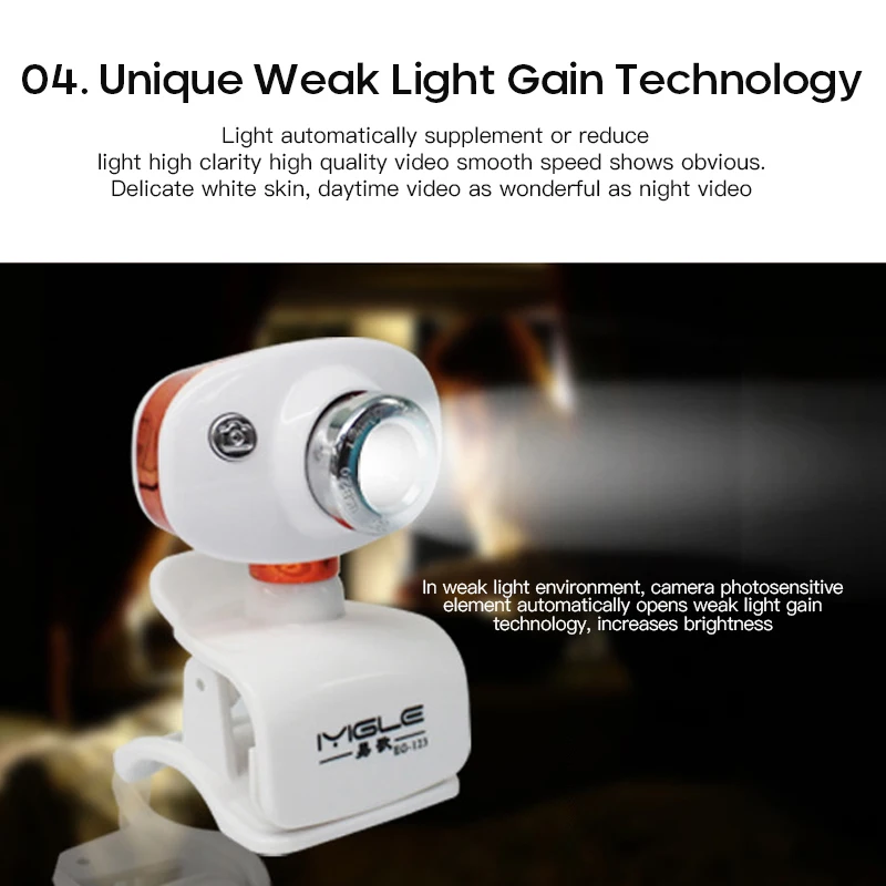 480P USB 2.0 HD 360 Camera Free Drive For Notebook / LCD Monitor With Digital Microphone Clip Video Online Course
480P USB 2.0 HD 360 Camera Free Drive For Notebook / LCD Monitor With Digital Microphone Clip Video Online Course
