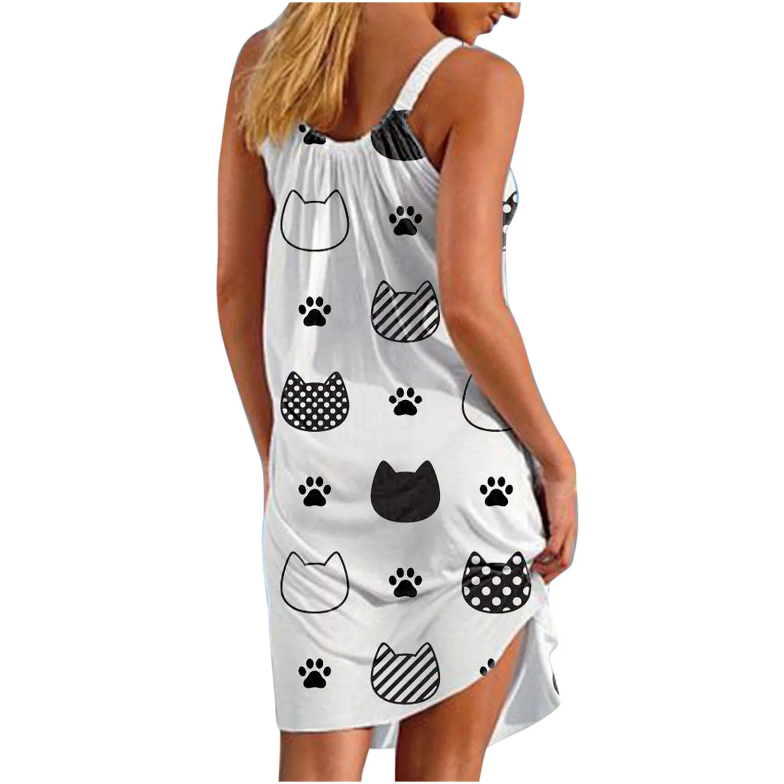 Ishowtienda Loose Dress Women Women's Fashion Sexy Sleeveless Cute Cartoon Print Hem Loose Beach Dress
Ishowtienda Loose Dress Women Women's Fashion Sexy Sleeveless Cute Cartoon Print Hem Loose Beach Dress