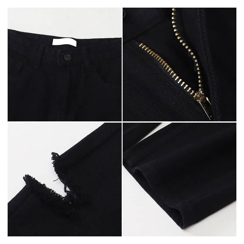 Nbpm New 2021 Fashion Black Jeans Woman High Waist Ripped Jeans For Women Denim Streetwear Girls Trousers Pants Spring Summer
Nbpm New 2021 Fashion Black Jeans Woman High Waist Ripped Jeans For Women Denim Streetwear Girls Trousers Pants Spring Summer