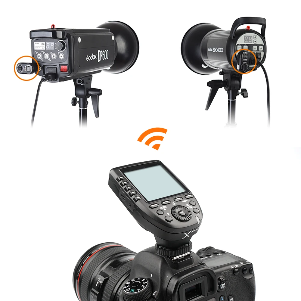 Передатчик триггера вспышки Godox XPro-N с i-TTL II 2 4G Wireless X System HSS LCD Screen + XTR-16 ресивер для