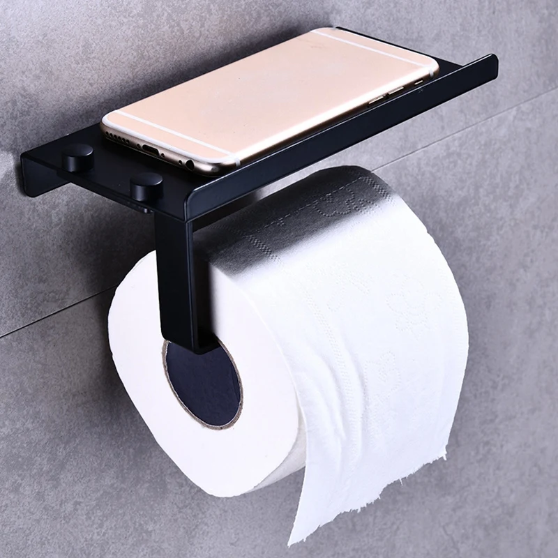 

Toilet Roll Holder Without Drilling With,Toilet Toilet Roll Holder,Matt Aluminum Finish Toilet Roll Holder for Kitchens
