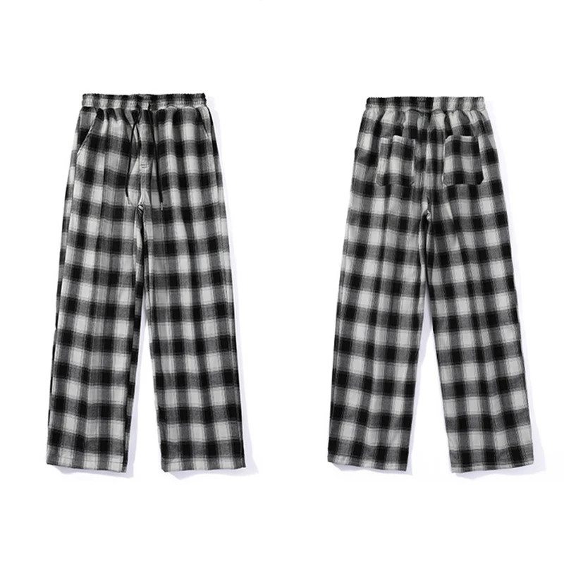 Casual Pants Men Straight Retro Teens Plaid Trousers Loose Hong Kong Style Oversize All-match Male Streetwear Jogger Drawstring
Casual Pants Men Straight Retro Teens Plaid Trousers Loose Hong Kong Style Oversize All-match Male Streetwear Jogger Drawstring