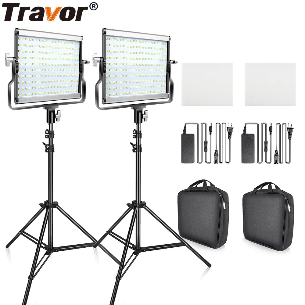 Travor L4500 3set professional lighting photography studio light kit bi color led video light panel fill lamp for video shooting
Travor L4500 3set professional lighting photography studio light kit bi color led video light panel fill lamp for video shooting