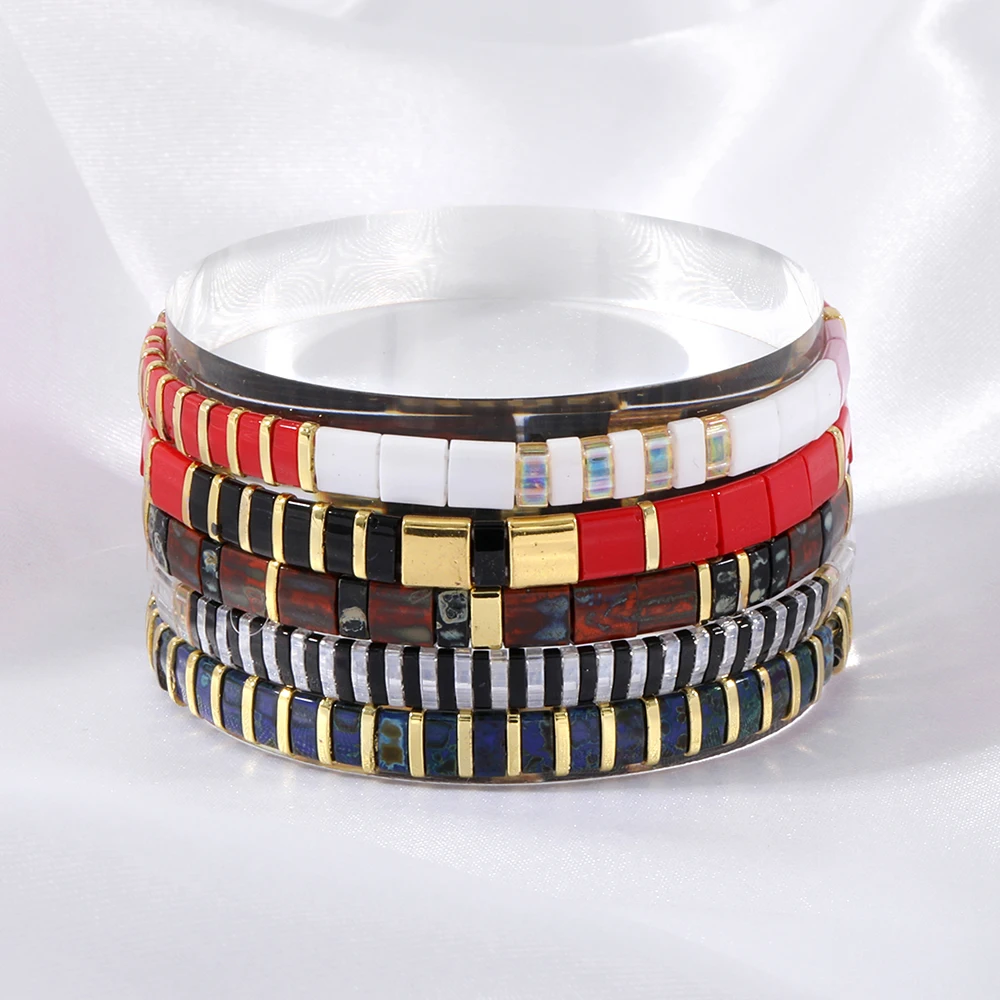 Rttooas Bohemian Summer Beach Tila Miyuki Ladies Bracelet Exquisite Rainbow Bracelet Hand Woven Gift Pulseras Elastic Jewelry
Rttooas Bohemian Summer Beach Tila Miyuki Ladies Bracelet Exquisite Rainbow Bracelet Hand Woven Gift Pulseras Elastic Jewelry
