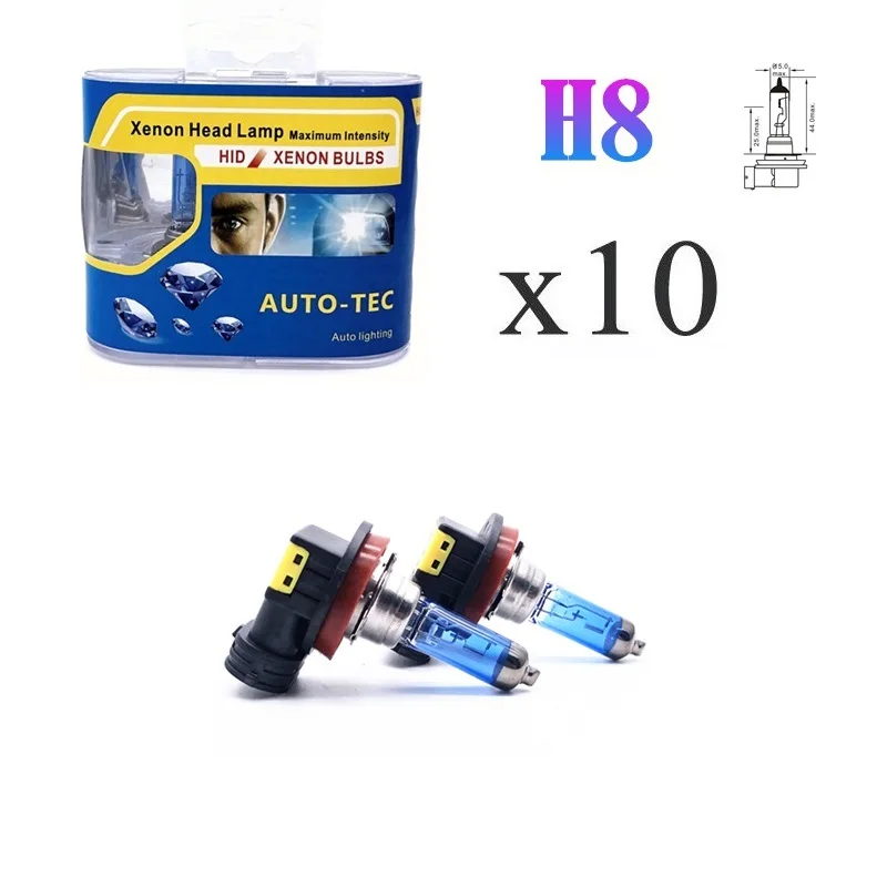 10Pcs H8 12V 55W Car Halogen Headlamp PGJ19-1 Bulb High Quality Quartz Platinum Glass Blue Tube Far/Close Fog Lamps Replaceme
10Pcs H8 12V 55W Car Halogen Headlamp PGJ19-1 Bulb High Quality Quartz Platinum Glass Blue Tube Far/Close Fog Lamps Replaceme