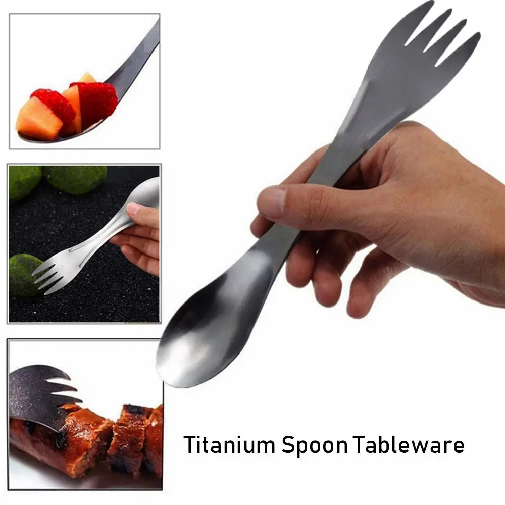 Useful pure titanium alloy Accessories Portable Cutlery Fork EDC Outdoor tool Spoon Tableware Ultralight Spork
Useful pure titanium alloy Accessories Portable Cutlery Fork EDC Outdoor tool Spoon Tableware Ultralight Spork