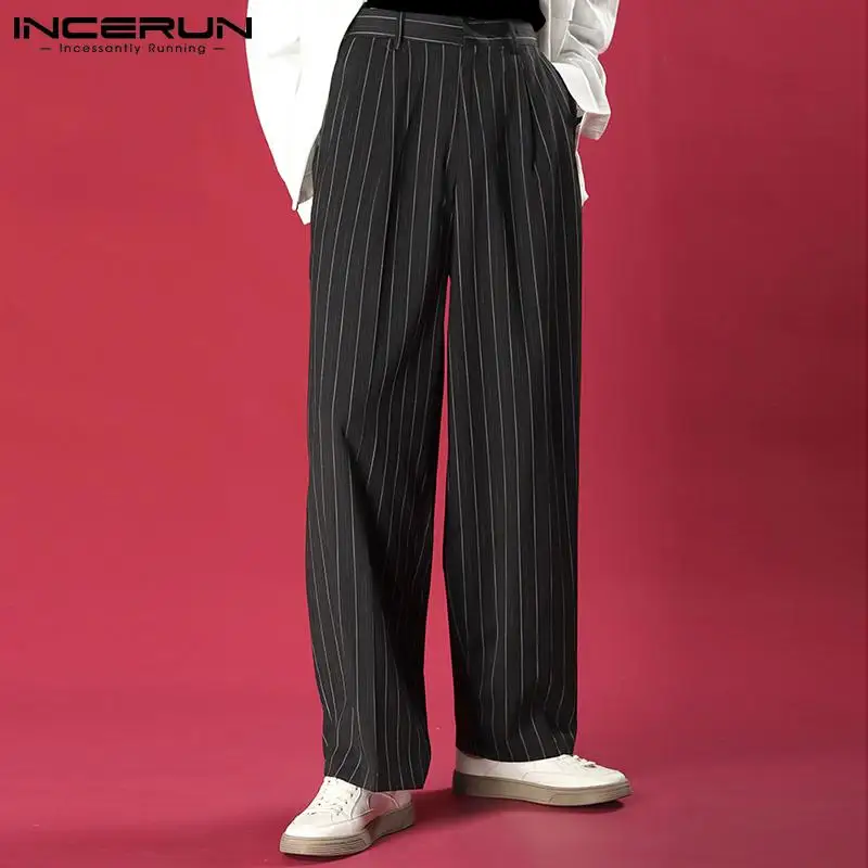 Fashion Men Striped Pants 2021 Joggers Streetwear Button Loose Straight Trousers Stylish Casual Pantalones Hombre S-5XL INCERUN
Fashion Men Striped Pants 2021 Joggers Streetwear Button Loose Straight Trousers Stylish Casual Pantalones Hombre S-5XL INCERUN