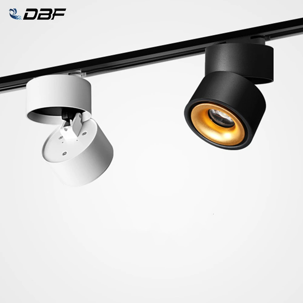 

[DBF]15W 12W 10W 7W Rail Track Fixture COB Dimmable Rail Spotlight LED Track Light AC85-265V Black/White Guide Rail Track Light
