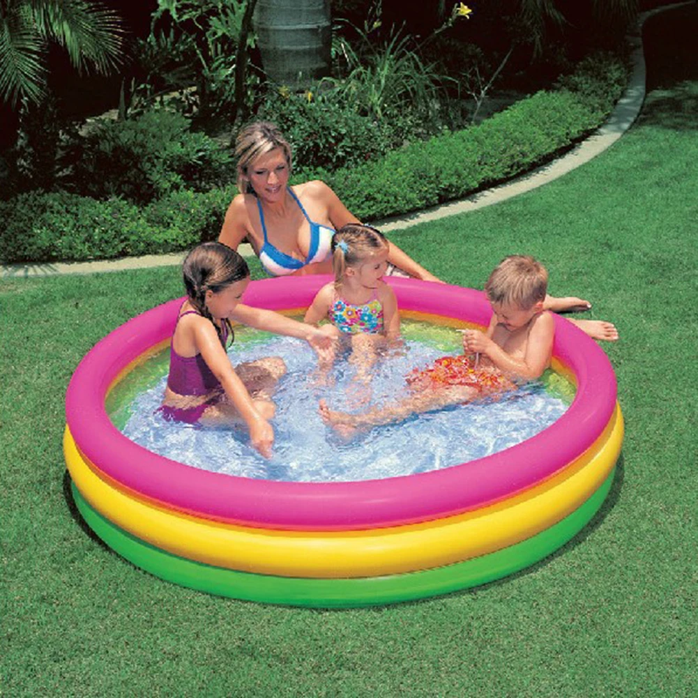 

Детский надувной бассейн с насосом, трехслойная детская игрушка для родителей, детский бассейн для мультиплеера, Детская ванна для купания