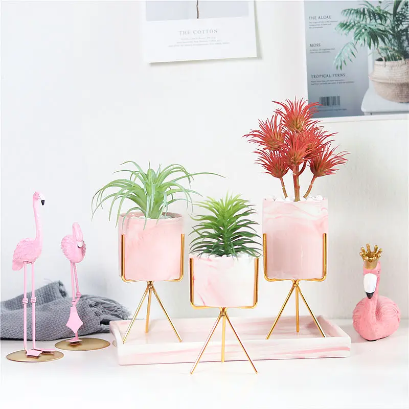 Nordic Style Fleshy Plants Flowerpot Wrought Iron Vase Simple Iron Frame Flower Ceramic Water Pot Green Planter Home Decoration
Nordic Style Fleshy Plants Flowerpot Wrought Iron Vase Simple Iron Frame Flower Ceramic Water Pot Green Planter Home Decoration