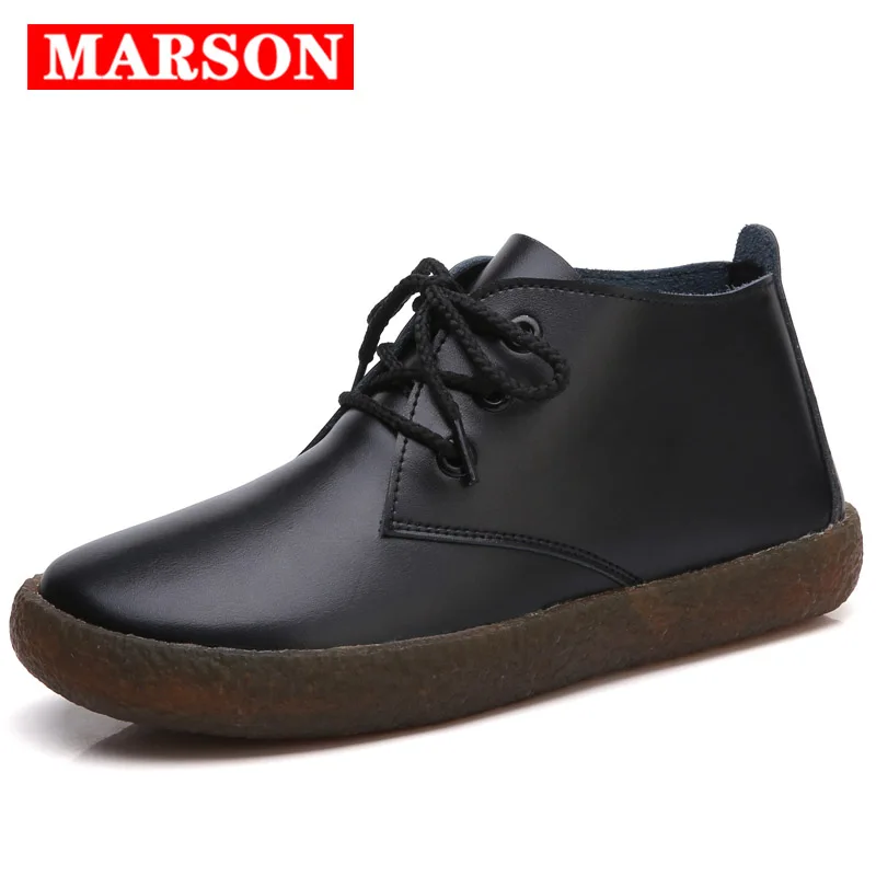 MARSON Women's Casual Boots Genuine Leather Lace up Ladies Moccasins Short Ankle Boots Ankle for Women Footwear Flats Shoes
MARSON Women's Casual Boots Genuine Leather Lace up Ladies Moccasins Short Ankle Boots Ankle for Women Footwear Flats Shoes