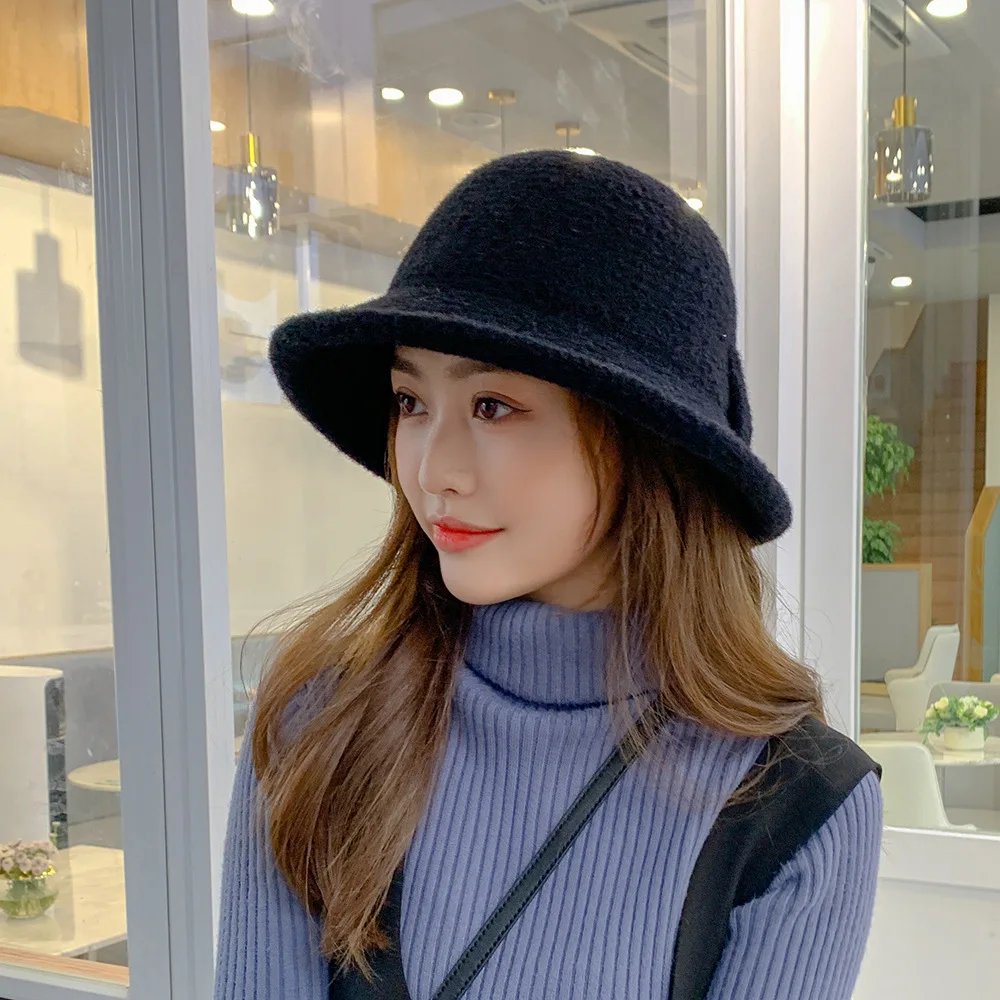 2022 Imitated Mink Hat Female Fashion Knitting Wool Japanese Joker Pure Color Hat Big Head Circumference Warm Fisherman Hat Luxu
2022 Imitated Mink Hat Female Fashion Knitting Wool Japanese Joker Pure Color Hat Big Head Circumference Warm Fisherman Hat Luxu