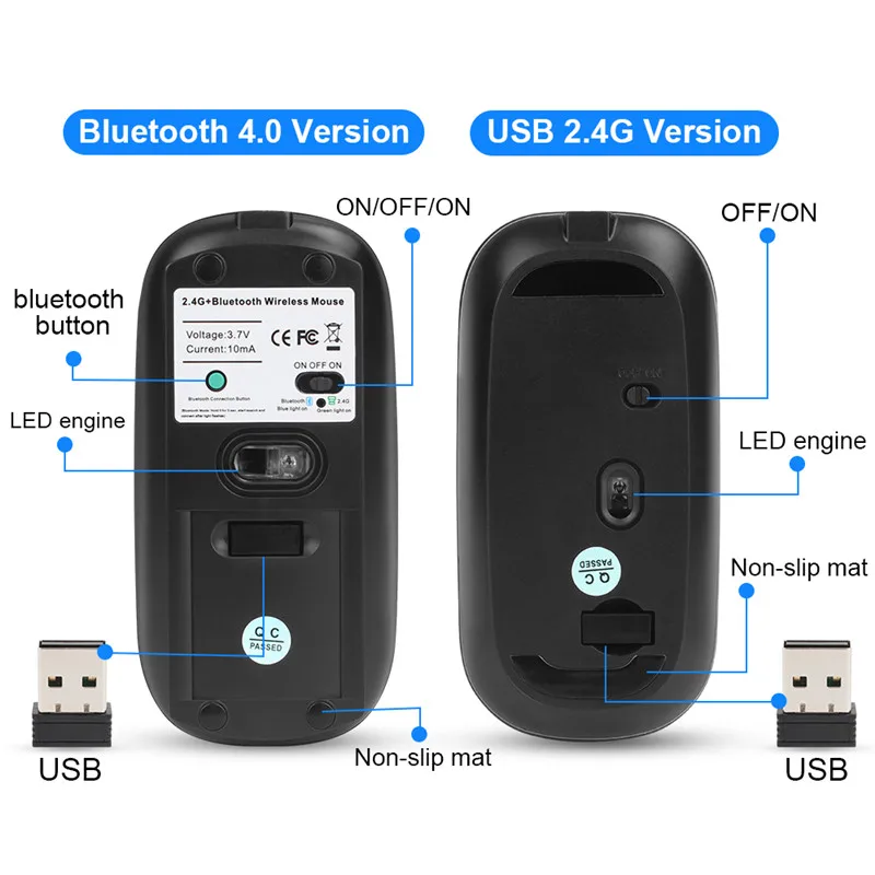 Wireless Mouse Bluetooth Rechargeable Mouse Wireless Computer Silent Mause Ergonomic Mini Mouse USB Optical Mice For PC laptop
Wireless Mouse Bluetooth Rechargeable Mouse Wireless Computer Silent Mause Ergonomic Mini Mouse USB Optical Mice For PC laptop