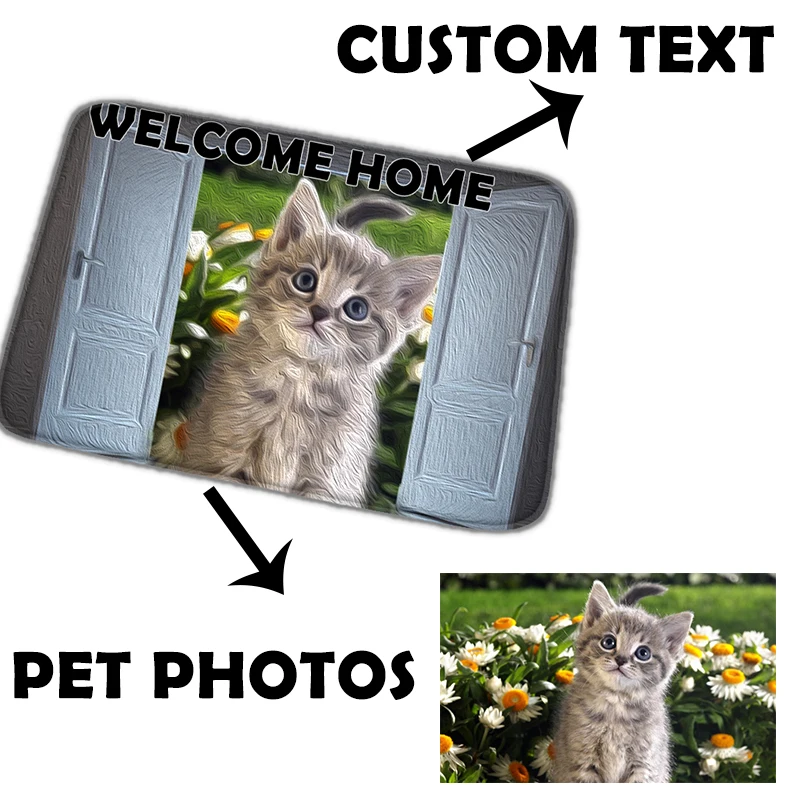 Custom Doormat Dog Cat Photo Indoor/Outdoor Mat Oil Painting Style Welcome Door Mats Carpet Personalized Gift Text Customizable
Custom Doormat Dog Cat Photo Indoor/Outdoor Mat Oil Painting Style Welcome Door Mats Carpet Personalized Gift Text Customizable