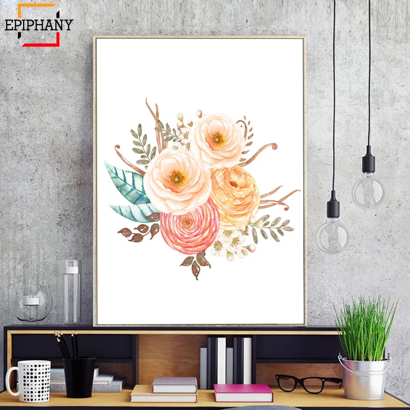 Nursery Wall Art Flower Canvas Painting Watercolor Floral Print Modern Wall Paintings Girls Room Decor Nordic Posters and Prints
Nursery Wall Art Flower Canvas Painting Watercolor Floral Print Modern Wall Paintings Girls Room Decor Nordic Posters and Prints