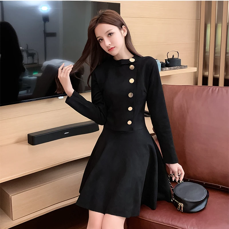 DROWYD Sexy Black Mini Dress Queen Casual Women Fashion Girl Boho Long Sleeve O-neck Button Dress Club Party Dresses Vestidos
DROWYD Sexy Black Mini Dress Queen Casual Women Fashion Girl Boho Long Sleeve O-neck Button Dress Club Party Dresses Vestidos