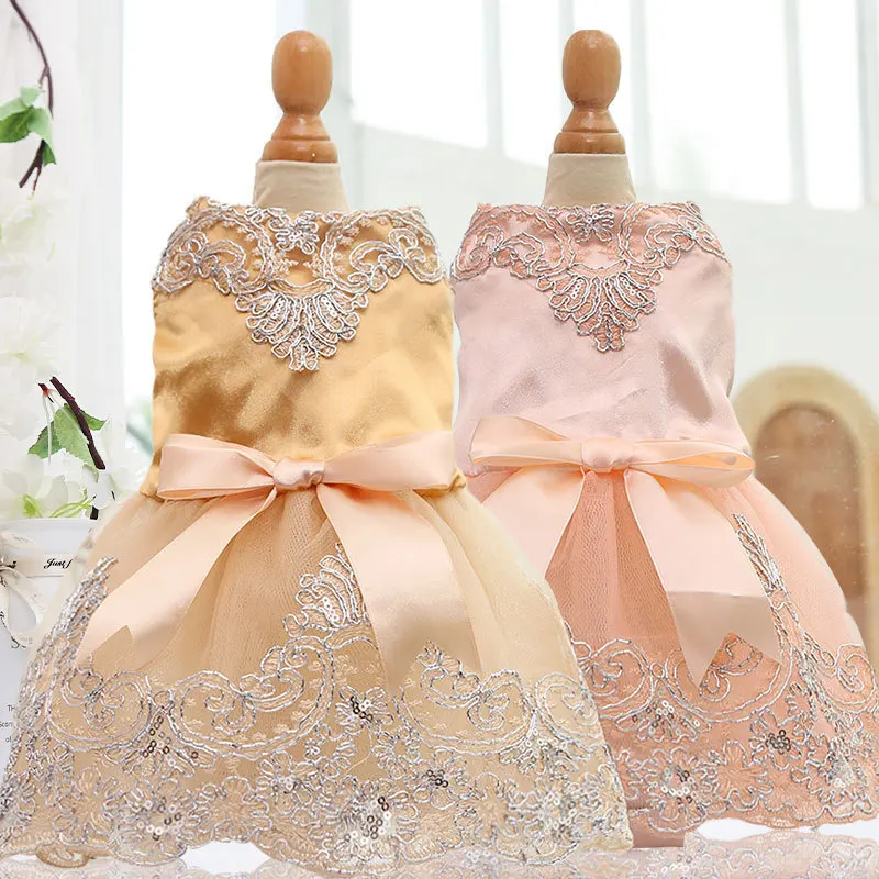 Dog Wedding Dress Hand-embroidered Pet Skirt Cat Princess Birthday Party Dress with Bow Puppy Clothes for Small Medium Dogs Girl
Dog Wedding Dress Hand-embroidered Pet Skirt Cat Princess Birthday Party Dress with Bow Puppy Clothes for Small Medium Dogs Girl
