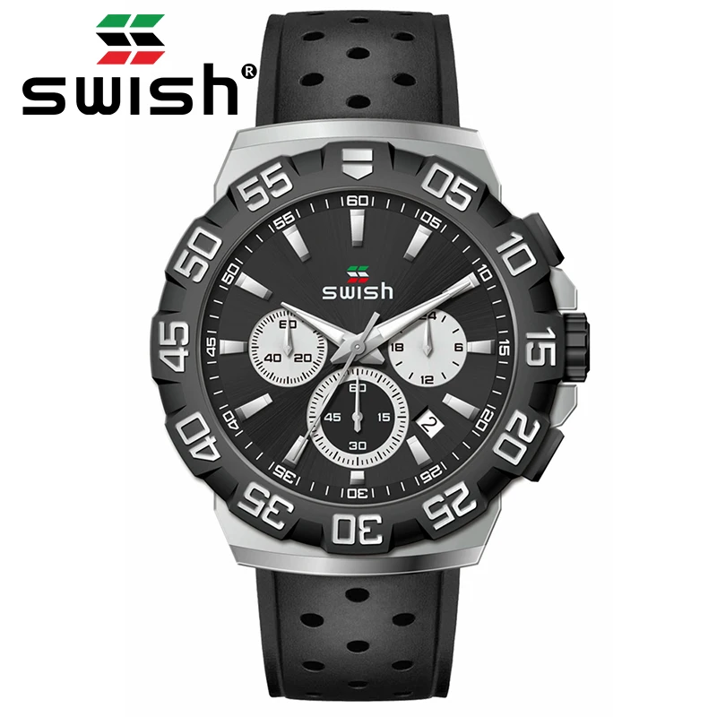 Часы наручные SWISH Мужские кварцевые, спортивные с хронографом, с силиконовым ремешком, черные, 2022
Часы наручные SWISH Мужские кварцевые, спортивные с хронографом, с силиконовым ремешком, черные, 2022