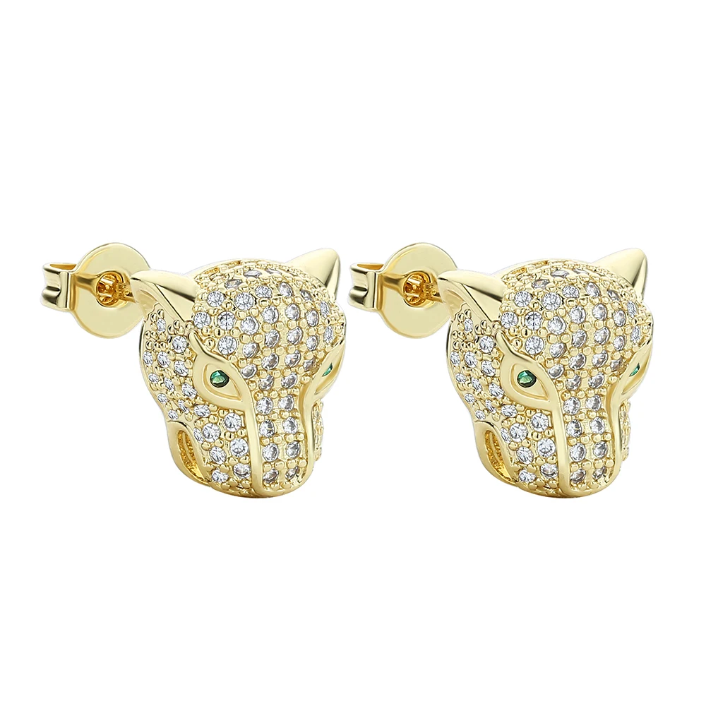 New Hot Sale Hole Piercing Micro Pave Zircon Earrings for Women Fashion Sparkling Gold Leopard Head Femme Earrings Jewelry Gift
New Hot Sale Hole Piercing Micro Pave Zircon Earrings for Women Fashion Sparkling Gold Leopard Head Femme Earrings Jewelry Gift