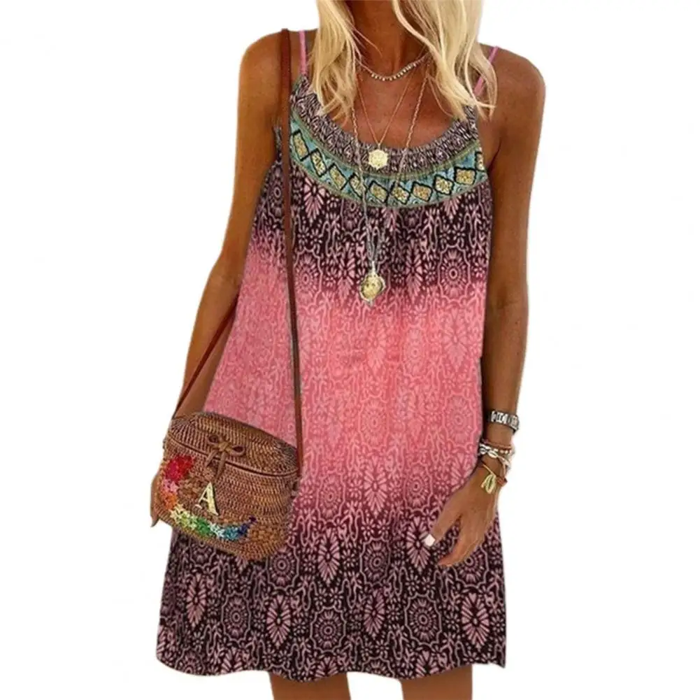 Women Dress Fashion Vintage Printed Spaghetti Strap Summer Casual Loose Sleeveless Skirt Beach Mini Dresses
Women Dress Fashion Vintage Printed Spaghetti Strap Summer Casual Loose Sleeveless Skirt Beach Mini Dresses