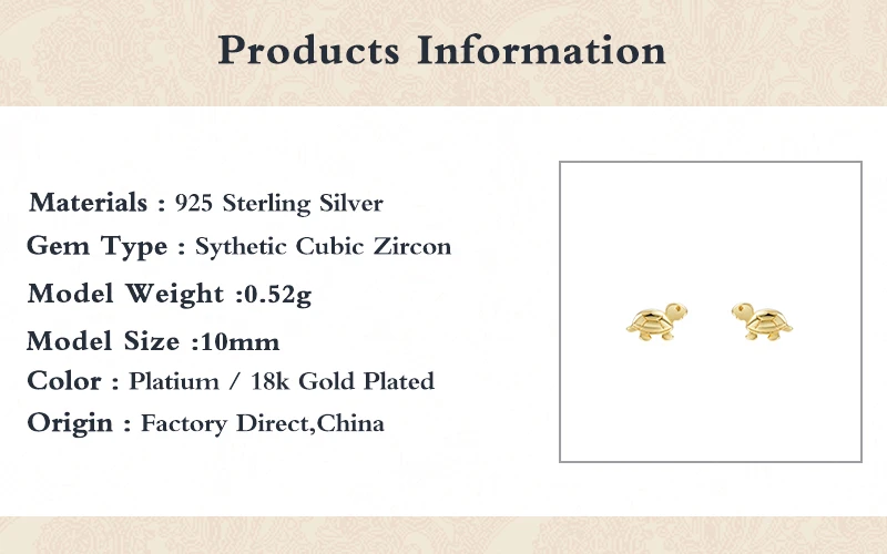 VINY Silver 925 Jewelry Earrings For Women Little Turtle Stud Earrings Gold/Silver Jewelry 2021 Trend Pendientes Gift
VINY Silver 925 Jewelry Earrings For Women Little Turtle Stud Earrings Gold/Silver Jewelry 2021 Trend Pendientes Gift