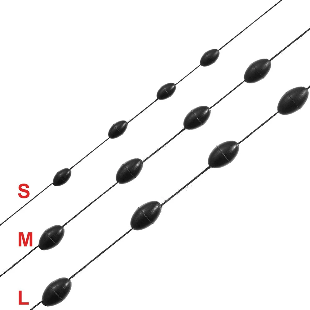 600 шт. 6 в 1 пакет резиновые бобы овальная пробка рыболовный поплавок плавающий S M L
